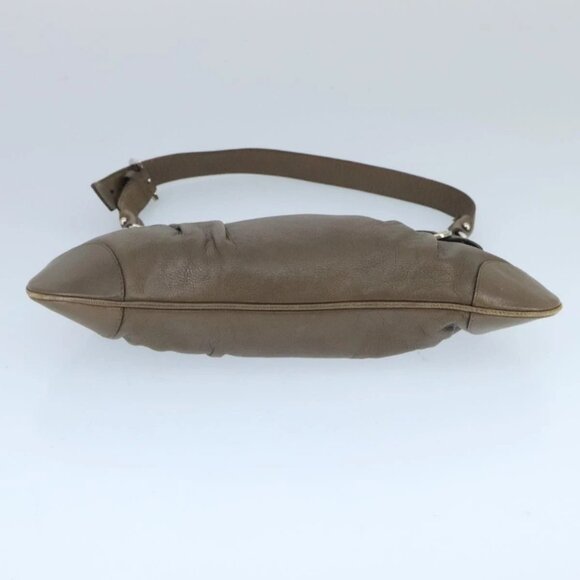 Salvatore Ferragamo Gancini Shoulder Bag Leather Brown Silver Auth bs19987 - Picture 7 of 16